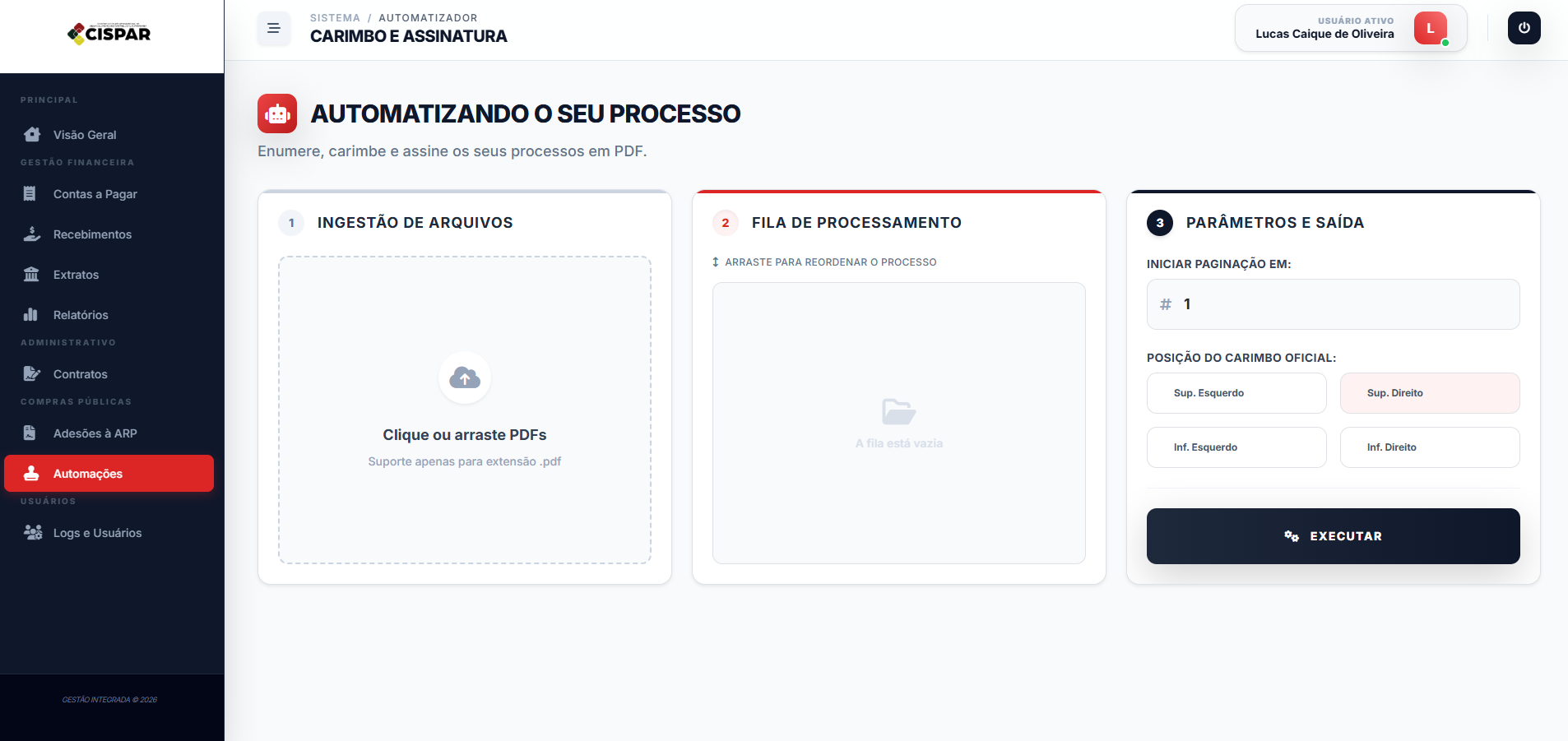 Tela do sistema 9